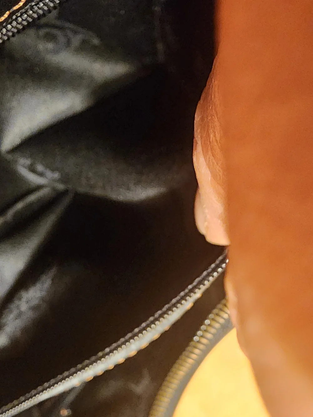 Vintage MCM black leather and suede hobo shoulder bag
